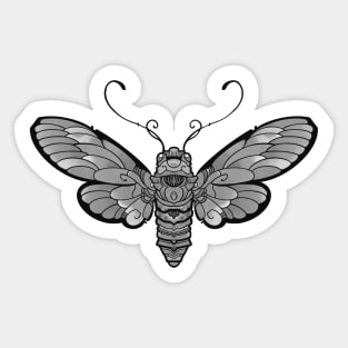 grey moth insect design Sticker